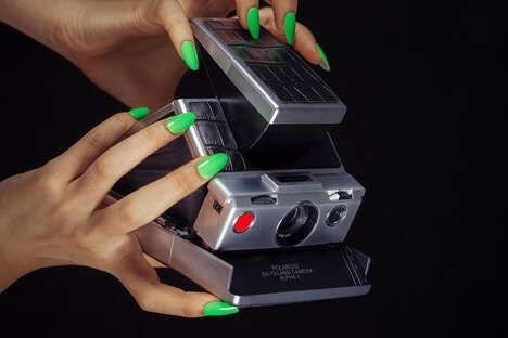 Leather-Accented Instant Cameras