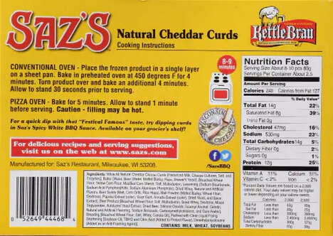 Ready-to-Bake Cheese Curds