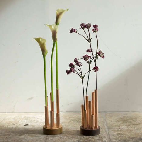 Copper Tubular Minimal Vases