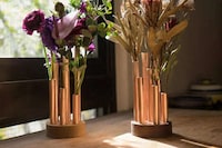 Copper Tubular Minimal Vases Image 2