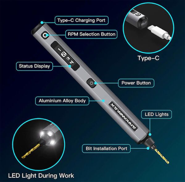 Mini Electric Drill Pen – Techineer