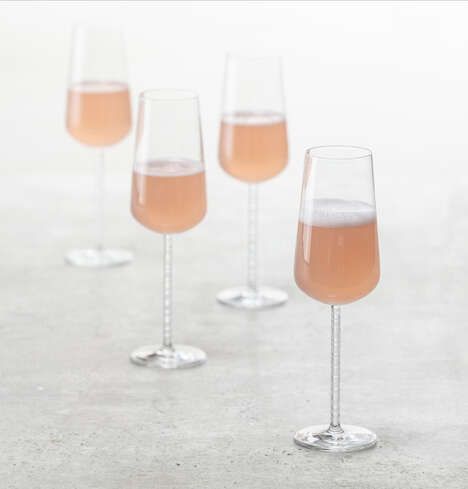 Break-Resistant Champagne Glasses