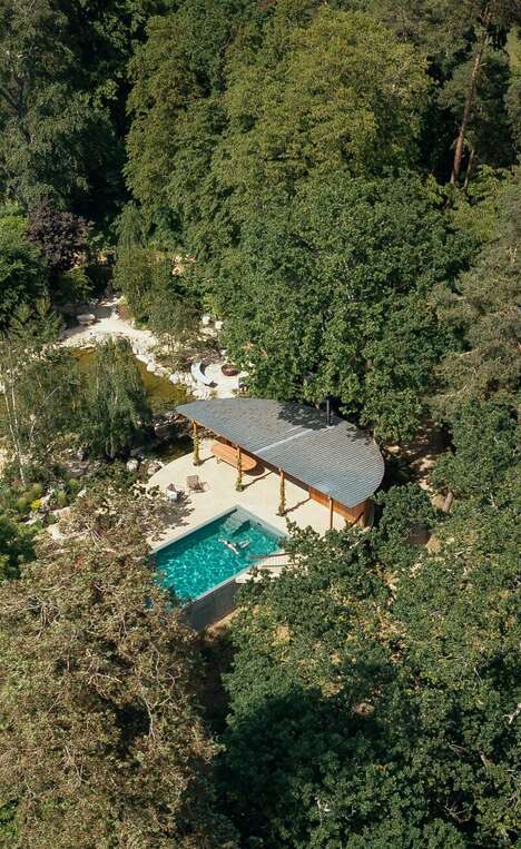 Garden-Surrounded Pool House