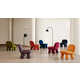 Colorful Upholstered Rounded Chairs Image 2