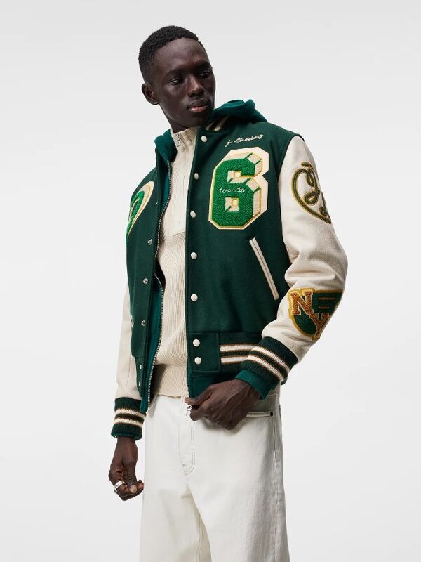 Custom Varsity Cheerleader Jacket White Leather & Hunter Green Wool Premium  Authentic Lettercustom® Handmade - Etsy