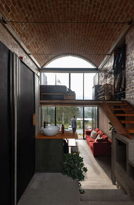 Vaulted Brick Illuminating Homes