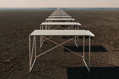Industrial Metal-Framed Tables
