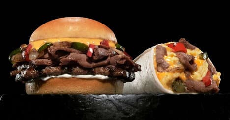 Cheesesteak-Stuffed Breakfast Burritos