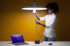 Outlet-Equipped Workstation Lights