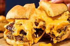 Cheesy Macaroni-Topped Burgers