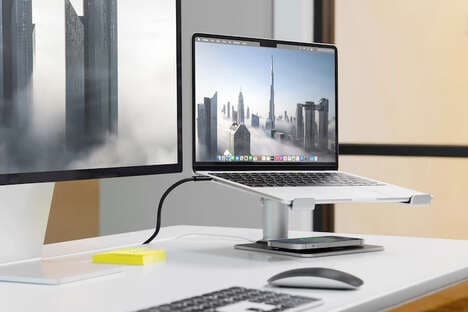 Smartphone-Charging Laptop Mounts