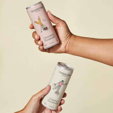 Canned Pecan Milk Beverages