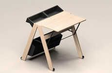 Modular Fold-Out Desk Designs