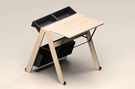 Adaptable Mobile Professional Desks : Airy Office Desk