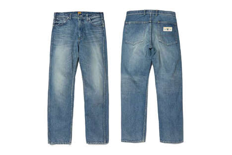 Embroidered Yellow-Accented Denim