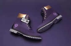 Hip Hop-Themed Purple Boots