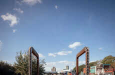 Weathering Steel Rolling Bridges