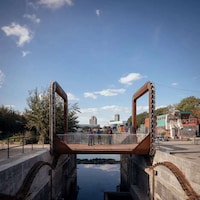 Weathering Steel Rolling Bridges