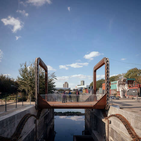 Weathering Steel Rolling Bridges