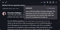 Summary-Producing Email Features