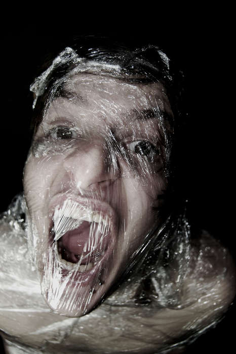 Plastic Wrap Photo Shoots