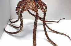 Electric Sea Creatures – An Octopus Knitted Out of Recycled Electrical Wire