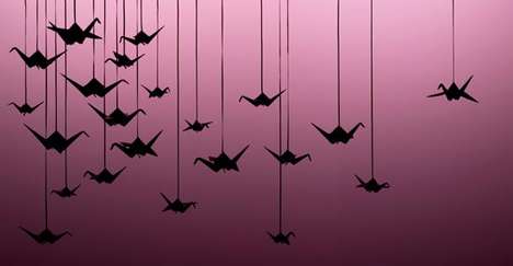 Paper Crane Curtains