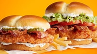 Ranch-Covered Chicken Burgers Image 1