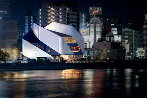 Spiralling Stainless-Steel Cultural Centers