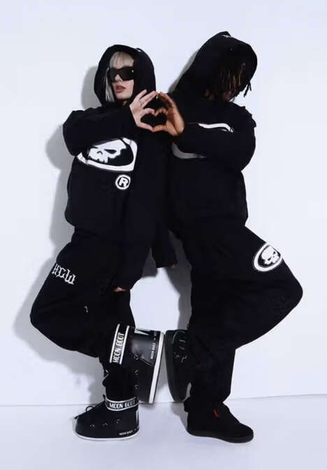 Gothic-Themed Embroidered Streetwear
