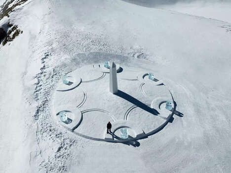 Snow Landscape Sundial Installations