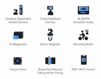 Cordless Triple-Axis Gimbal Cameras Image 2