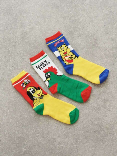 Cereal-Themed Novelty Socks