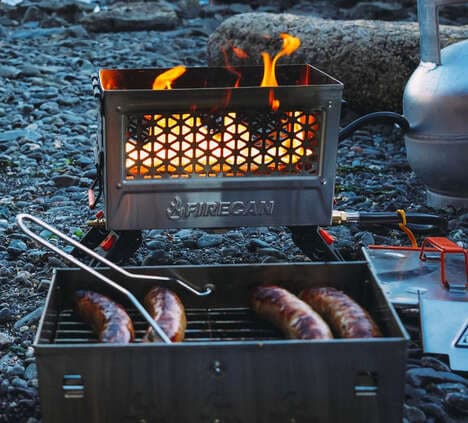 Grill-Topped Portable Firepits
