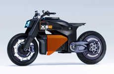 Cyberpunk-Inspired Electric Motorcycle Concepts