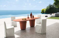 Clay-Covered Outdoor Furniture