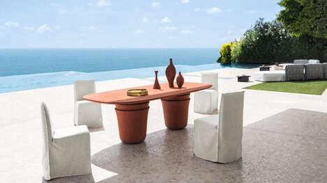 Clay-Covered Outdoor Furniture