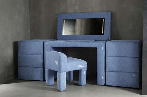 Denim-Covered Furniture Capsules