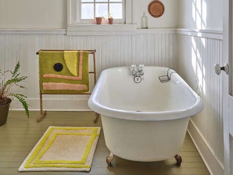 Colourfully Woven Bath Mats
