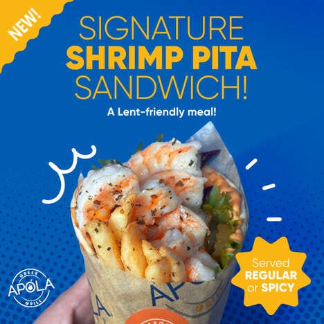 Shrimp Filled Pita Pockets