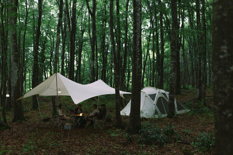 Sleek Utilitarian Tents : Snow Peak's Ivory Tent & Tarp