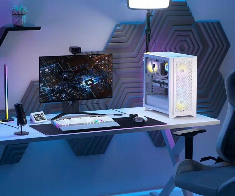 Elegant All-White Gamer PCs : CORSAIR VENGEANCE i7400 Frost