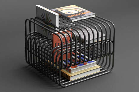 Tubular Literature Storage Racks