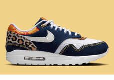 Leopard Print Denim Sneakers