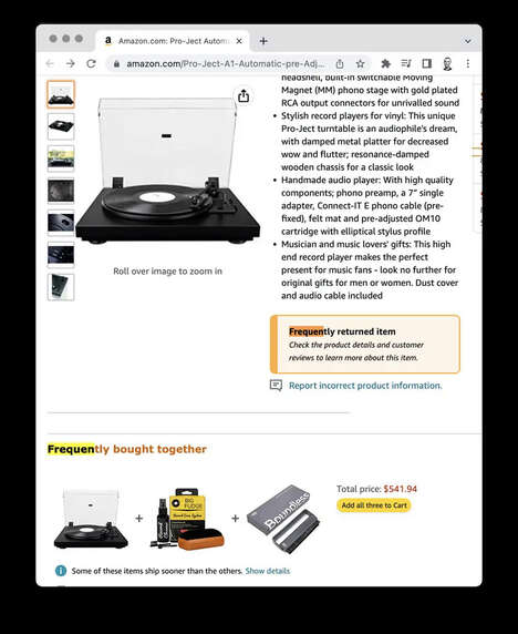 Online Storefront Labels