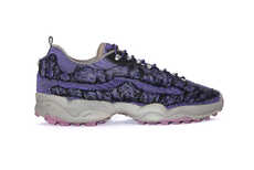 Dark Purple Knitted Sneakers