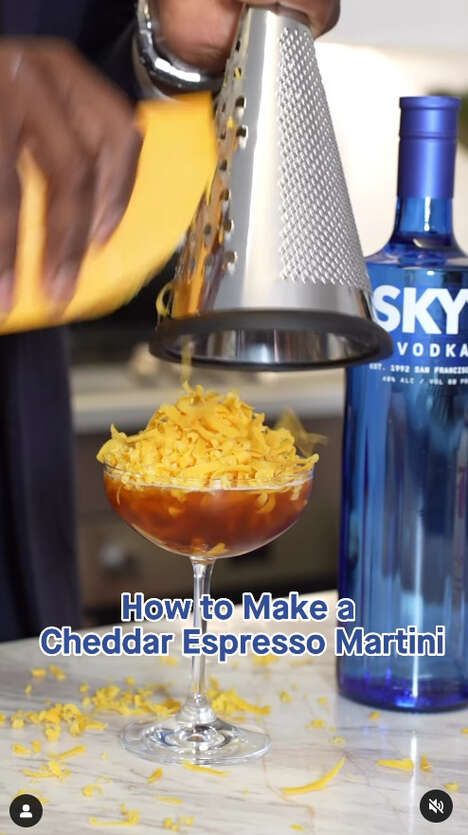Cheddar-Topped Cocktails