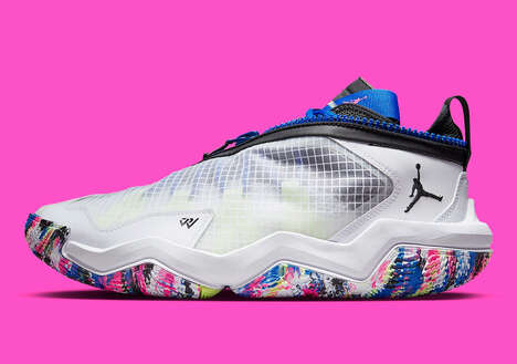 Zipper-Adorned Basketball Sneakers