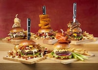 Chicken Wing Skewered Burgers Image 1