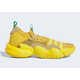 Yellow Knitted Basketball Sneakers Image 1